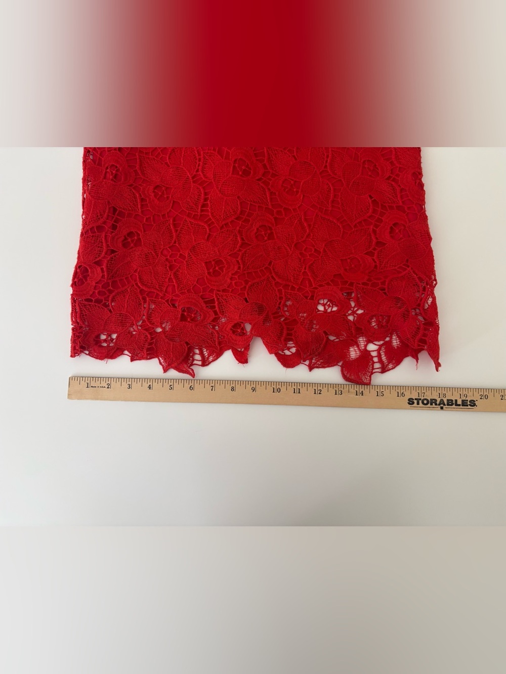 Ann Taylor Red Floral Lace Midi Dress - Picture 12 of 12